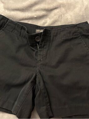 Banana Republic Black Tailored Waistband Dress Shorts